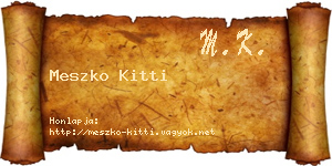 Meszko Kitti névjegykártya